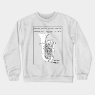 United States Patent Office - Fred J. Marzan Brass Wind Instrument Tuba Crewneck Sweatshirt